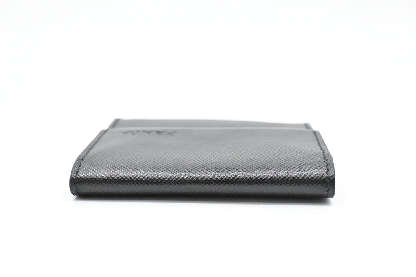 Prada Coin Case in Black Saffiano Leather