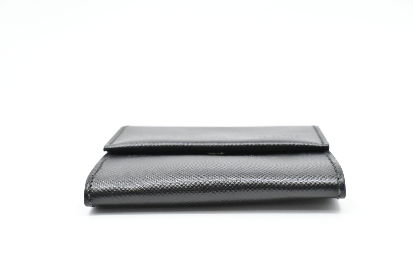 Prada Coin Case in Black Saffiano Leather