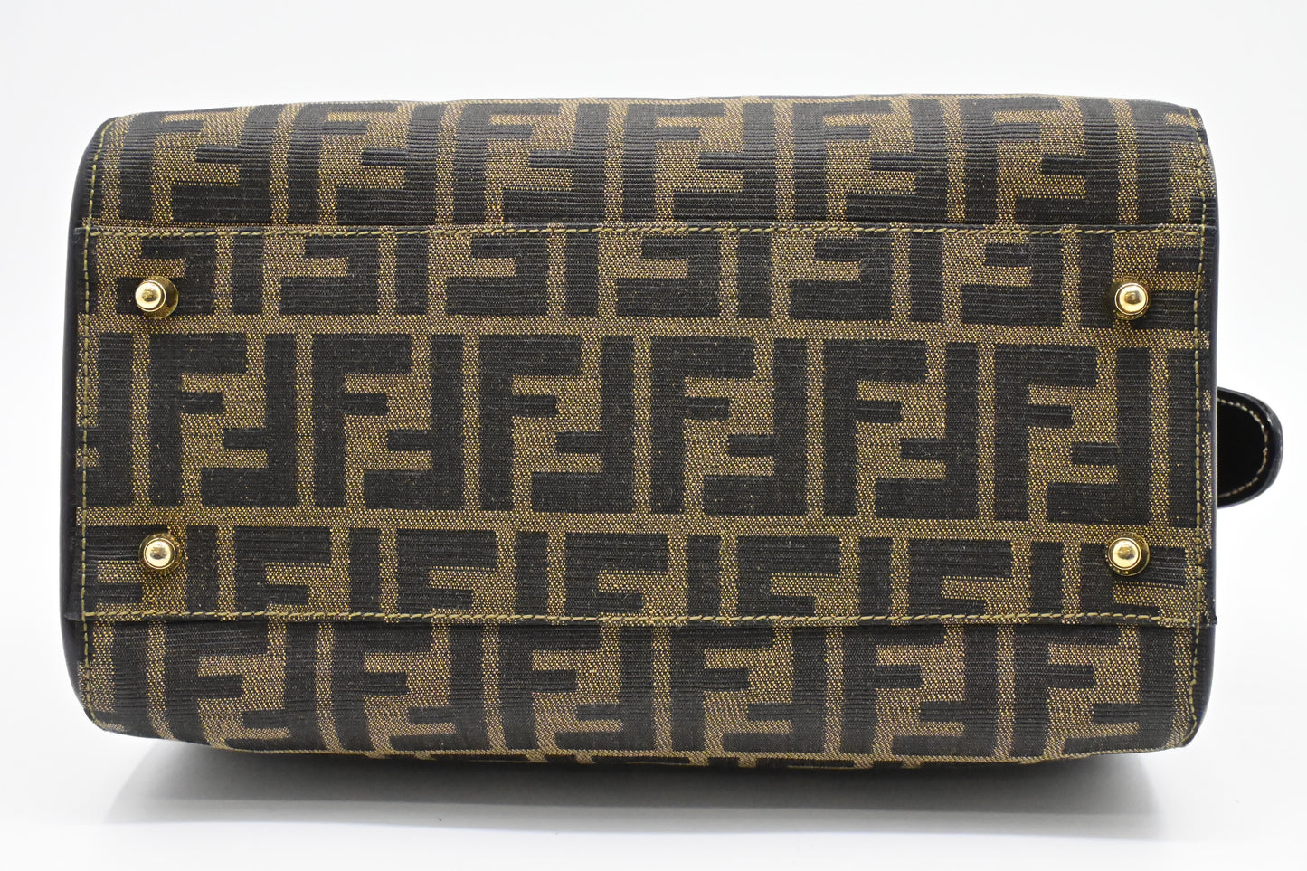 Fendi Mini Boston Bag in Zucca Canvas