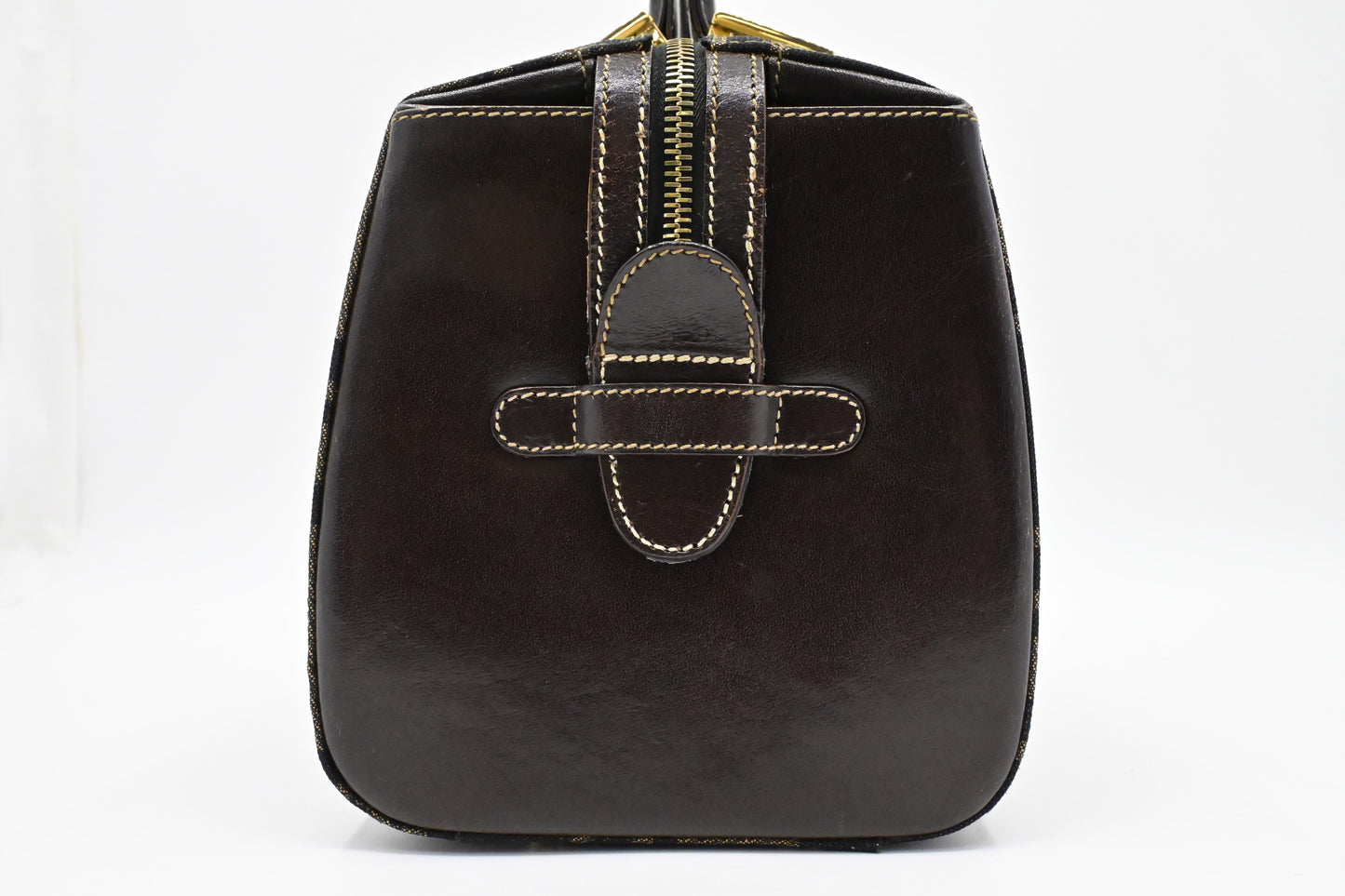 Fendi Mini Boston Bag in Zucca Canvas