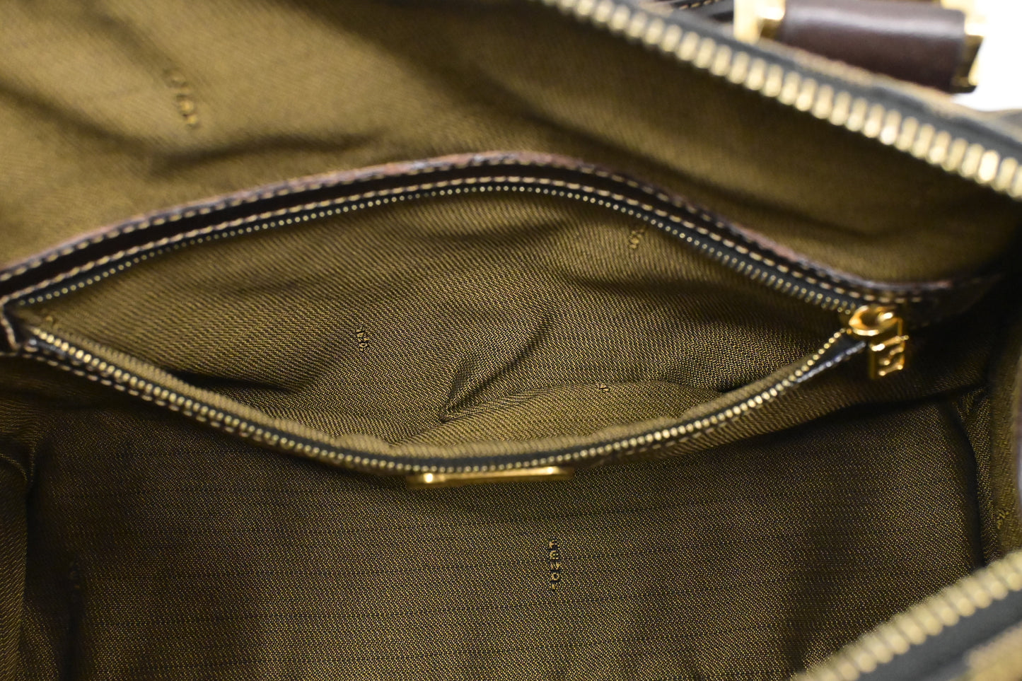 Fendi Mini Boston Bag in Zucca Canvas