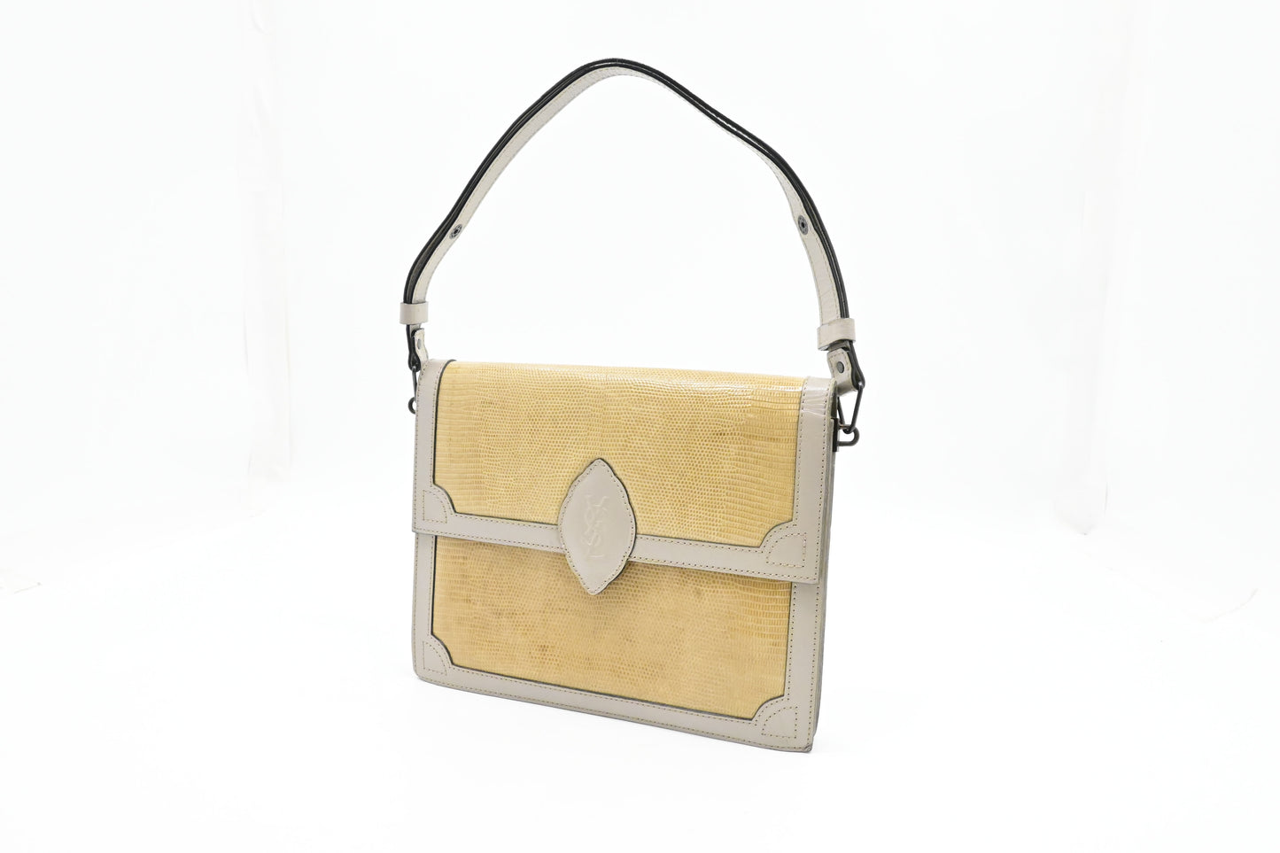YSL Saint Laurent Shoulder Bag in Faux Snake Skin