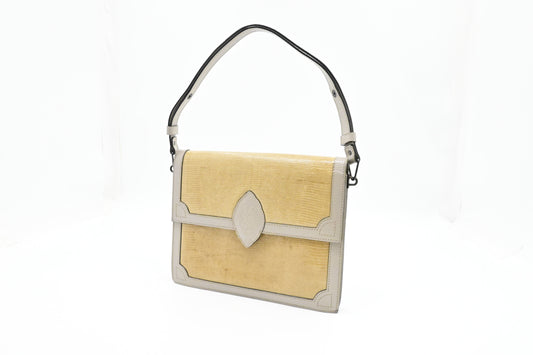 YSL Saint Laurent Shoulder Bag in Faux Snake Skin