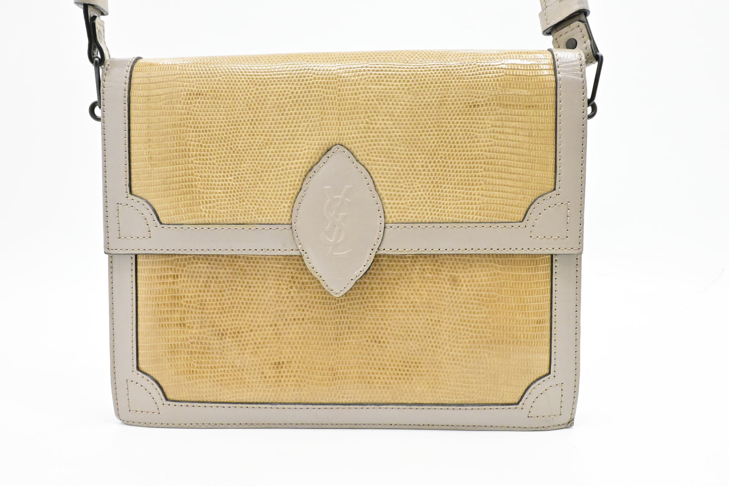YSL Saint Laurent Shoulder Bag in Faux Snake Skin