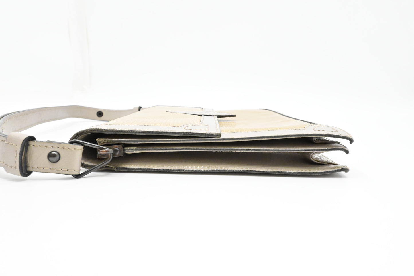 YSL Saint Laurent Shoulder Bag in Faux Snake Skin