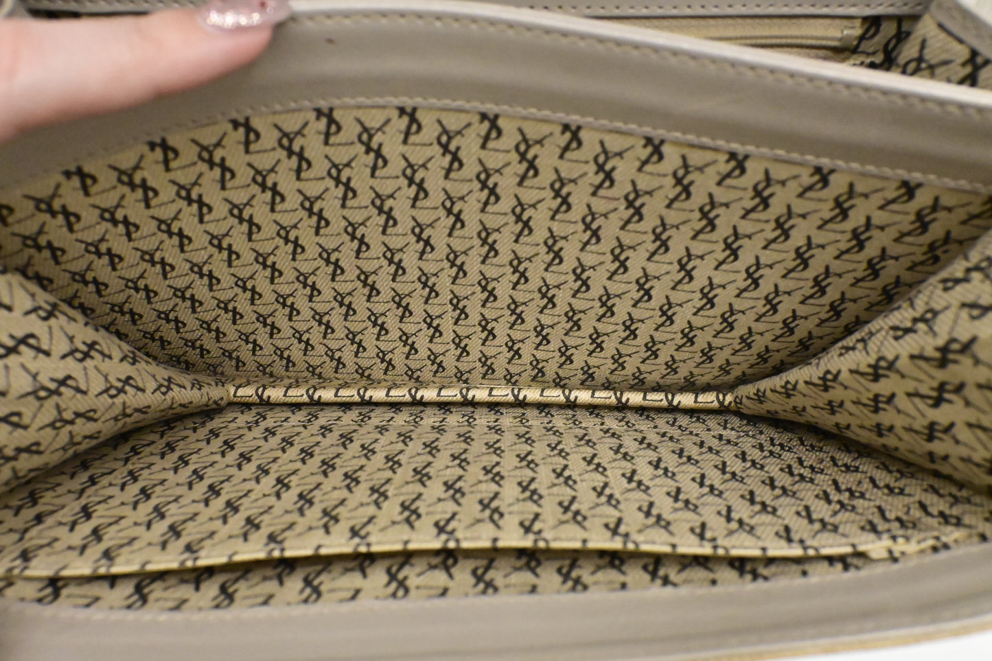 YSL Saint Laurent Shoulder Bag in Faux Snake Skin