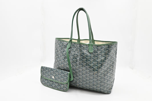 Goyard Saint Louis PM in Green Goyardine Canvas