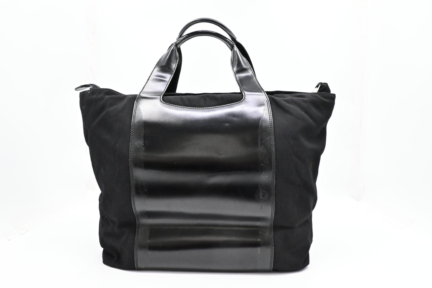 Gucci Tote Bag in Black Canvas & Leather
