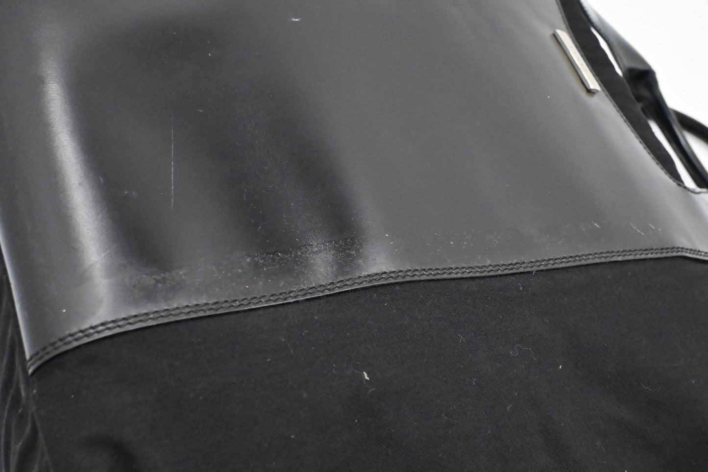 Gucci Tote Bag in Black Canvas & Leather