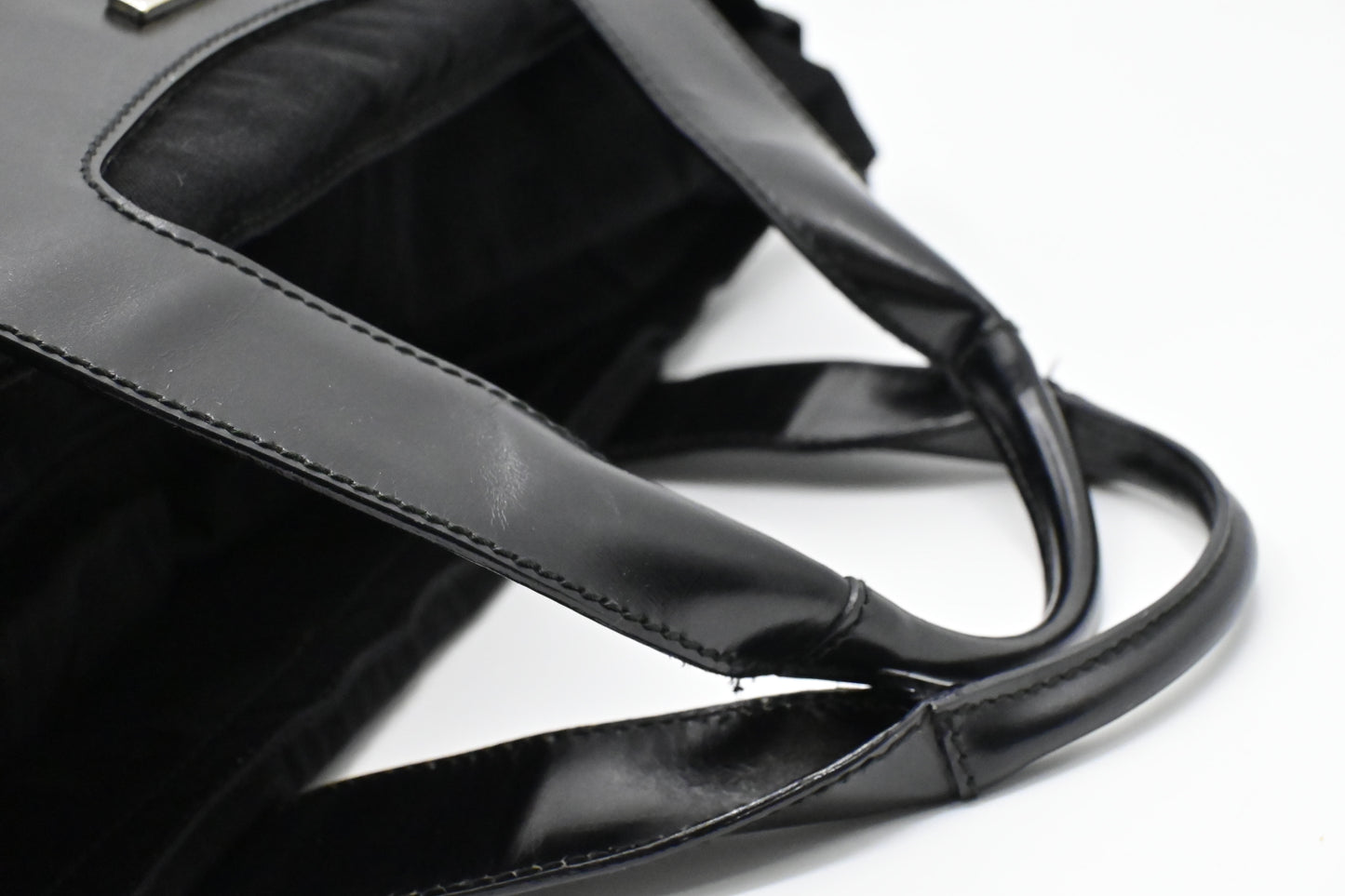 Gucci Tote Bag in Black Canvas & Leather