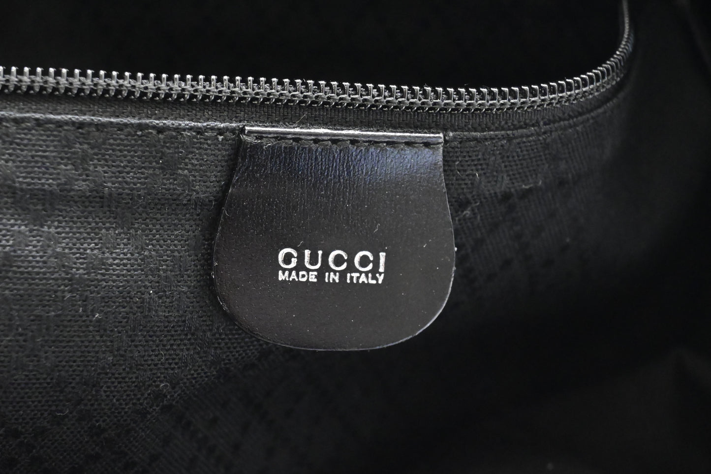 Gucci Tote Bag in Black Canvas & Leather