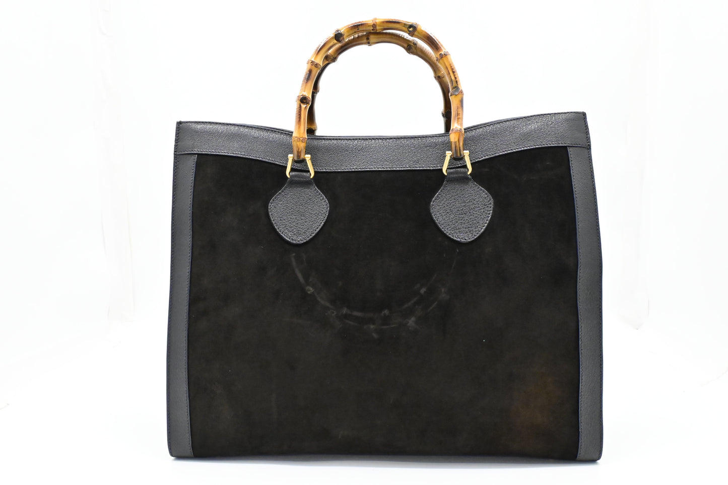 Gucci Large Diana Tote in Black Suede