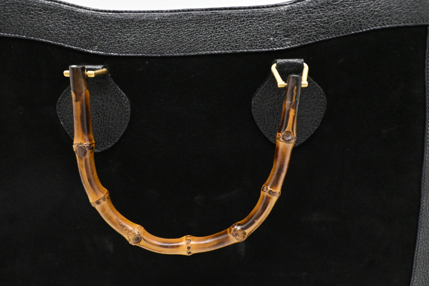 Gucci Large Diana Tote in Black Suede