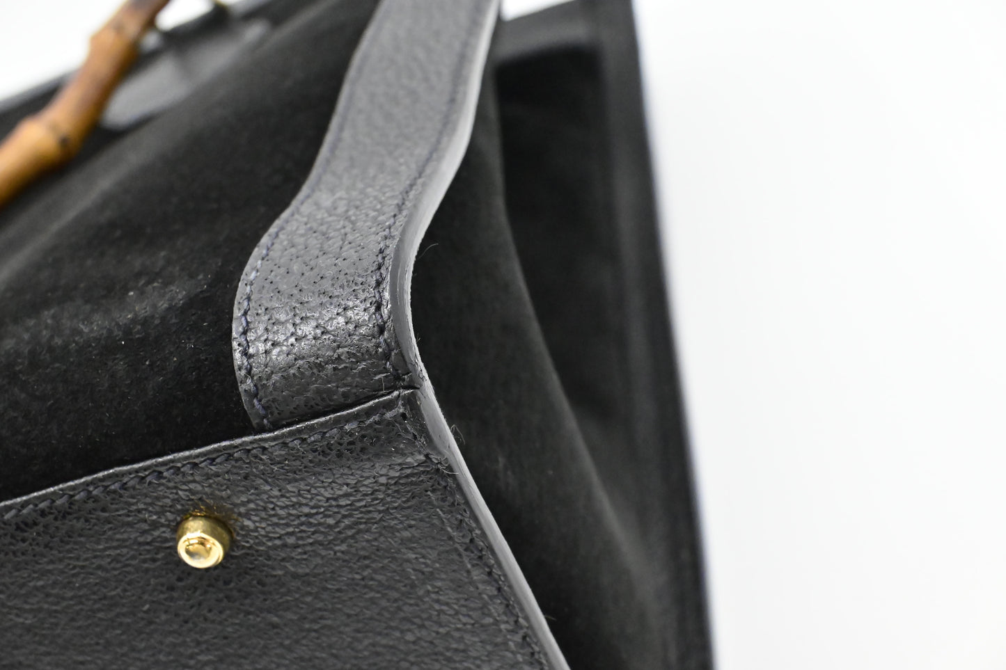 Gucci Large Diana Tote in Black Suede