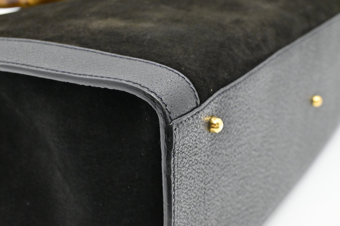 Gucci Large Diana Tote in Black Suede