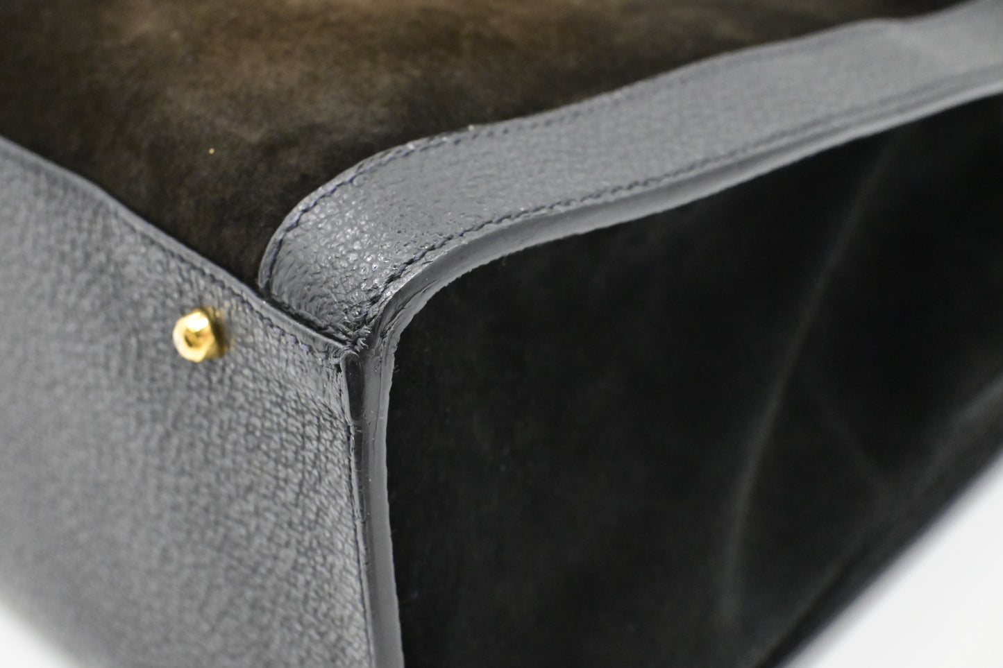 Gucci Large Diana Tote in Black Suede