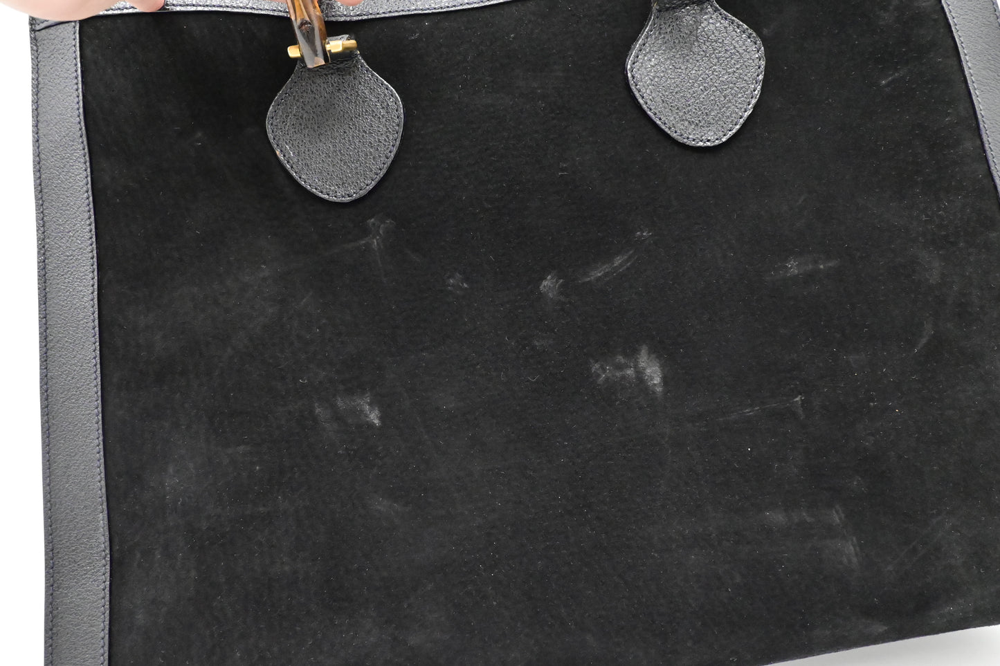 Gucci Large Diana Tote in Black Suede