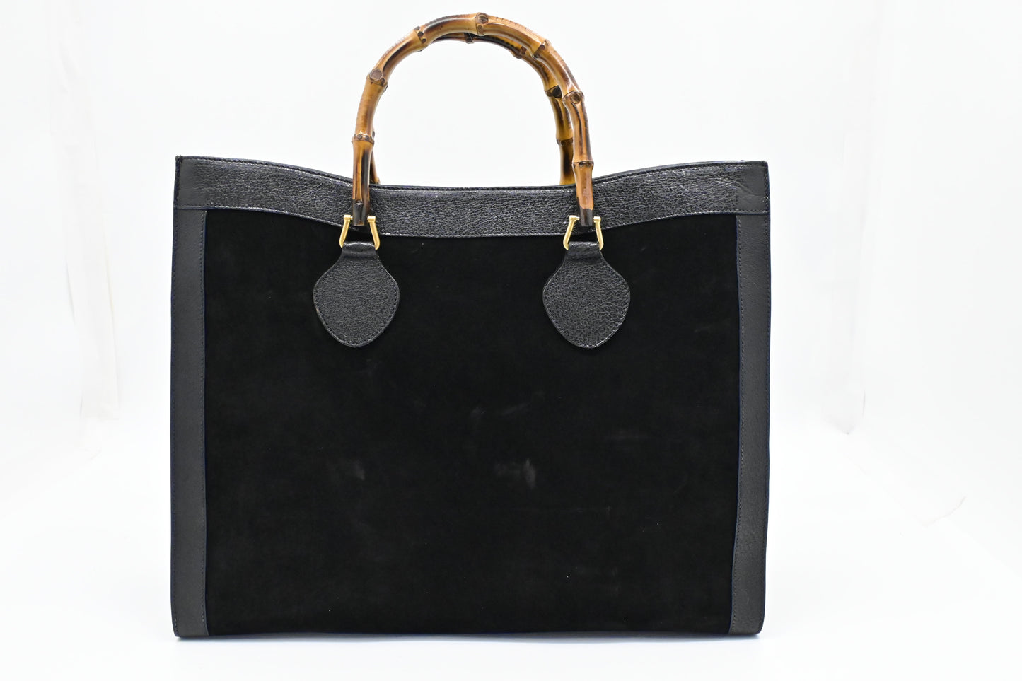 Gucci Large Diana Tote in Black Suede