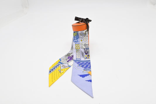 Hermes "La Maison des Carrés" Twilly in Silk