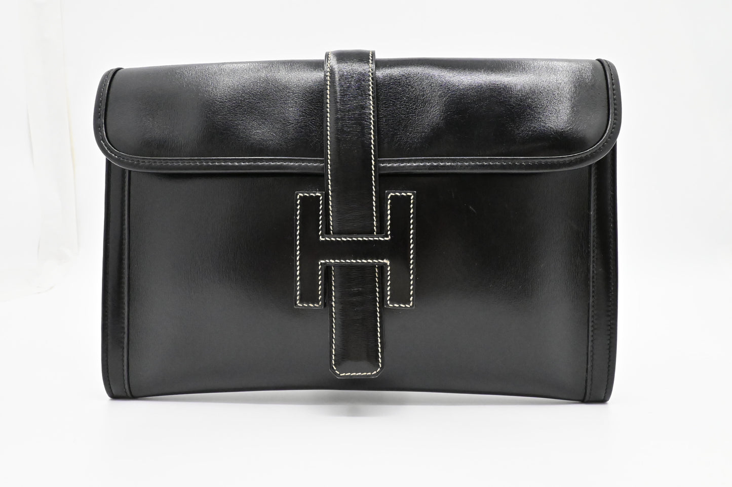 Hermes Jige Elan PM in Black Box Leather