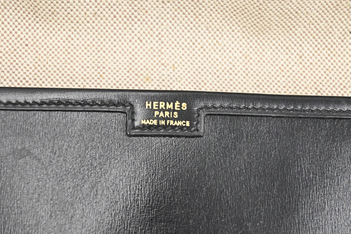 Hermes Jige Elan PM in Black Box Leather