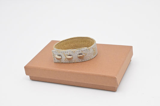 Louis Vuitton Kobe 2002 Bracelet in Silver and Beige Cloth