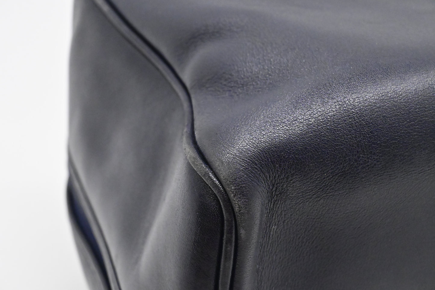 YSL Saint Laurent Boston Bag in Navy Leather