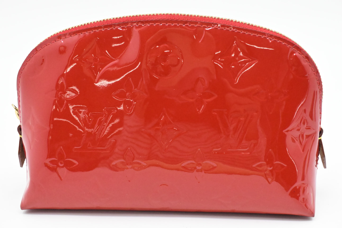 Louis Vuitton Pochette Cosmetique in Red Vernis Leather