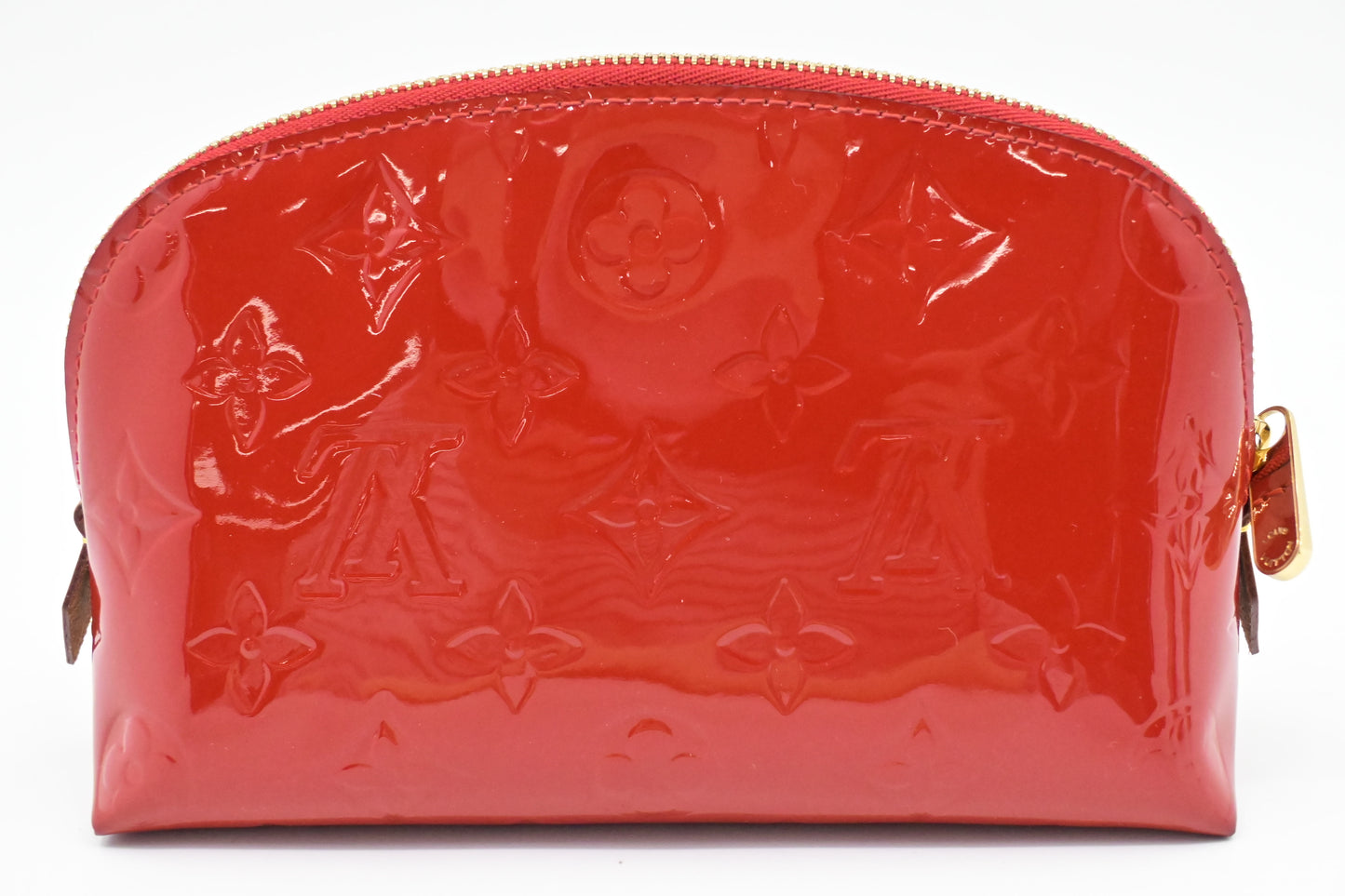 Louis Vuitton Pochette Cosmetique in Red Vernis Leather