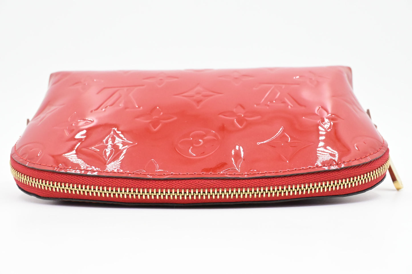 Louis Vuitton Pochette Cosmetique in Red Vernis Leather