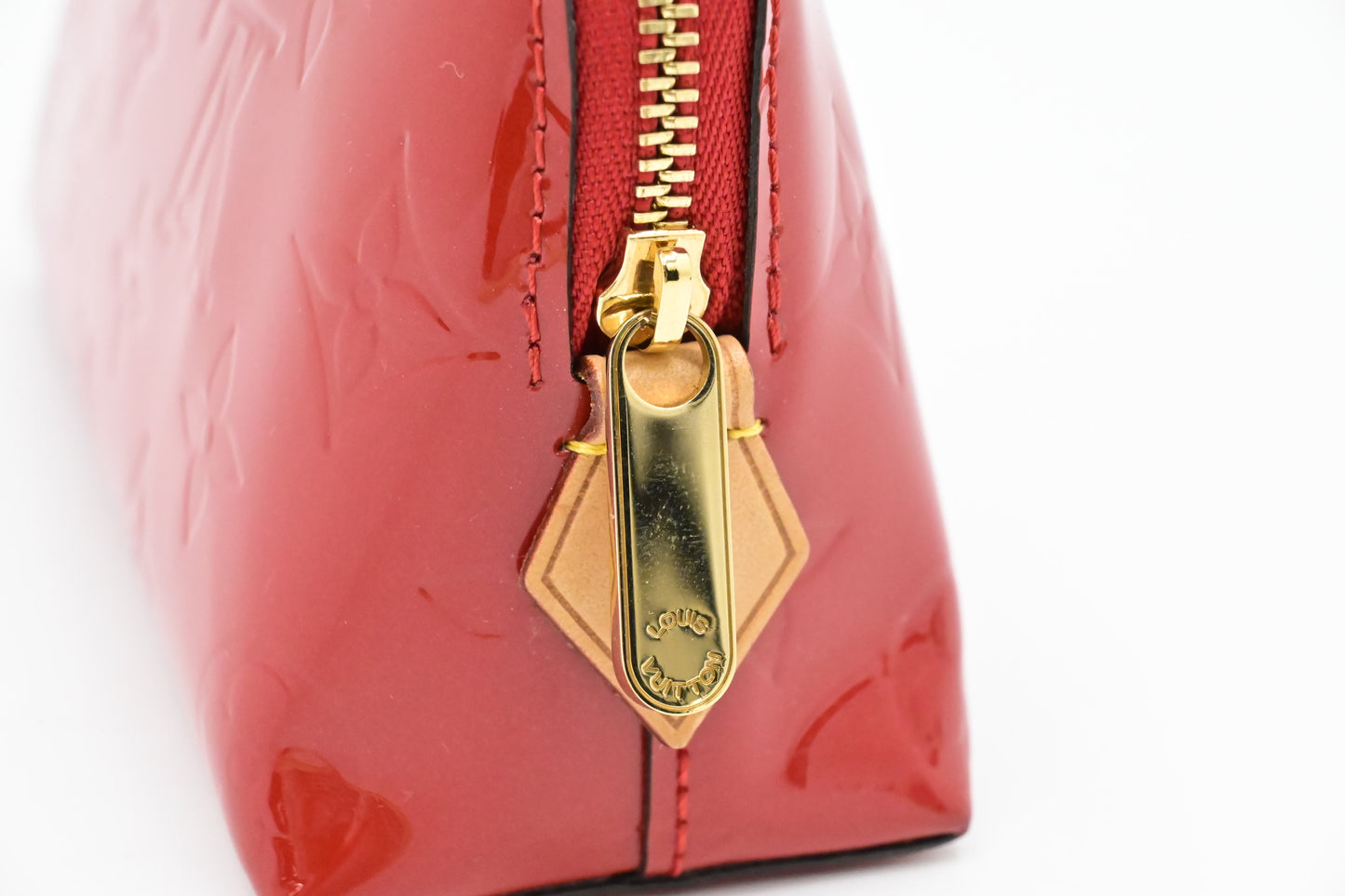 Louis Vuitton Pochette Cosmetique in Red Vernis Leather