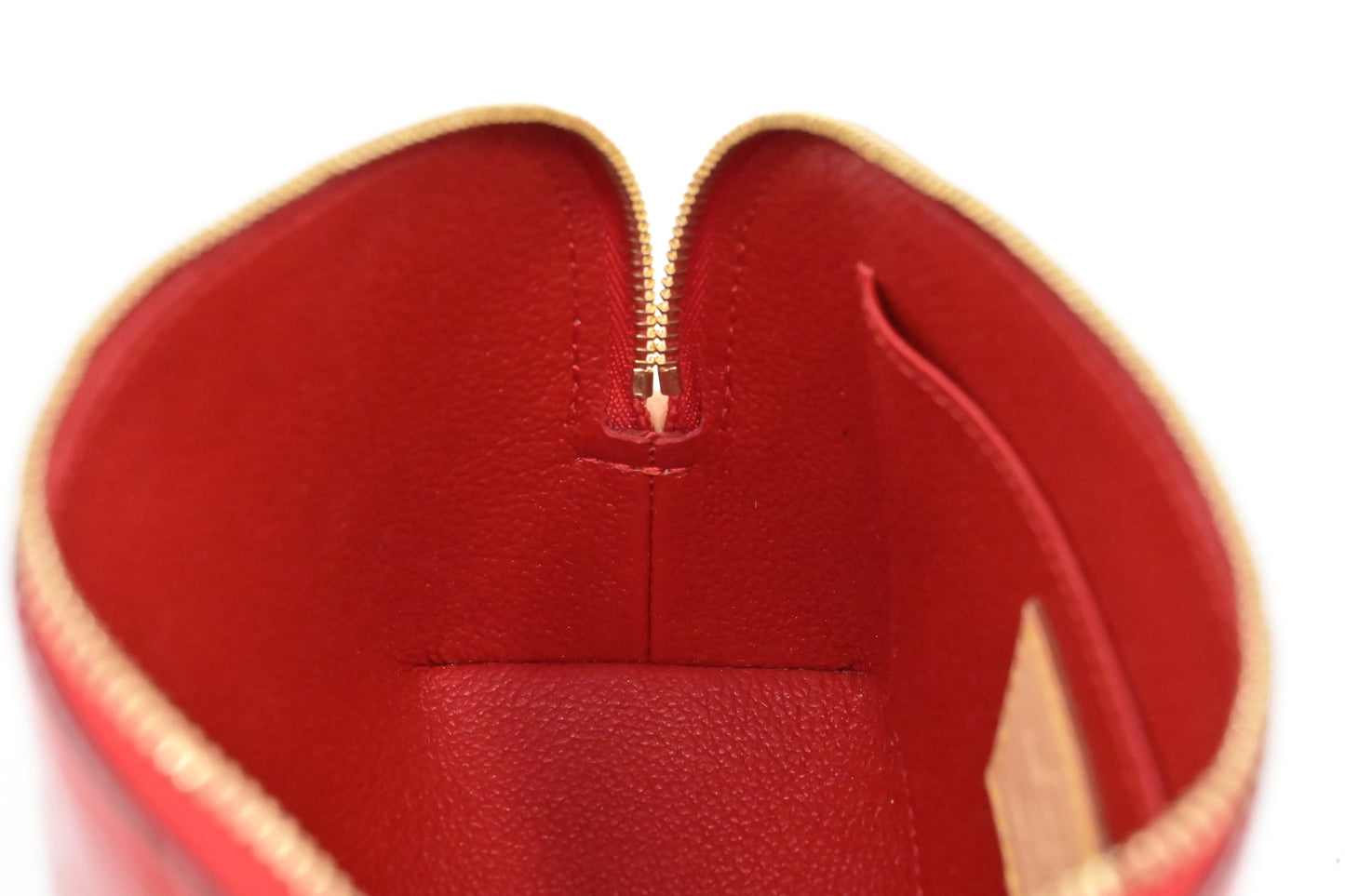 Louis Vuitton Pochette Cosmetique in Red Vernis Leather