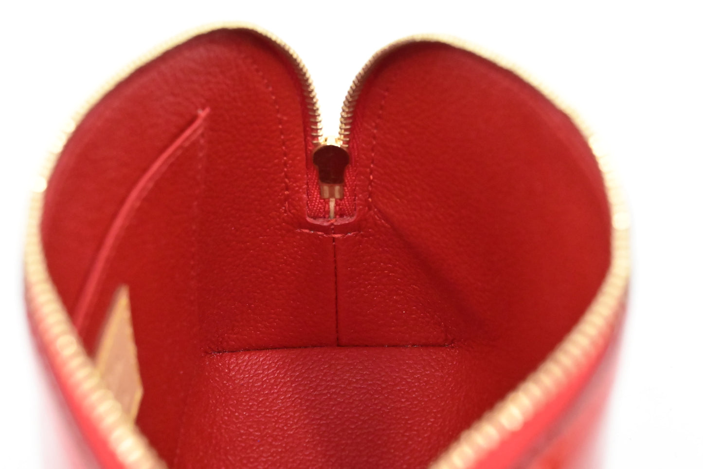 Louis Vuitton Pochette Cosmetique in Red Vernis Leather