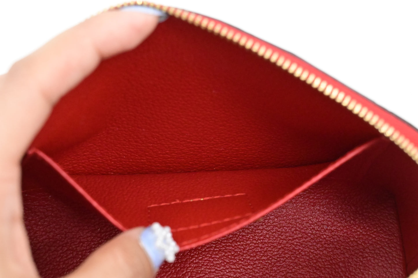 Louis Vuitton Pochette Cosmetique in Red Vernis Leather