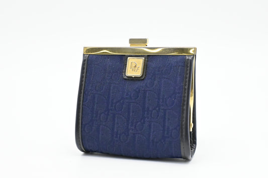 Dior Coin Case in Blue Oblique Canvas