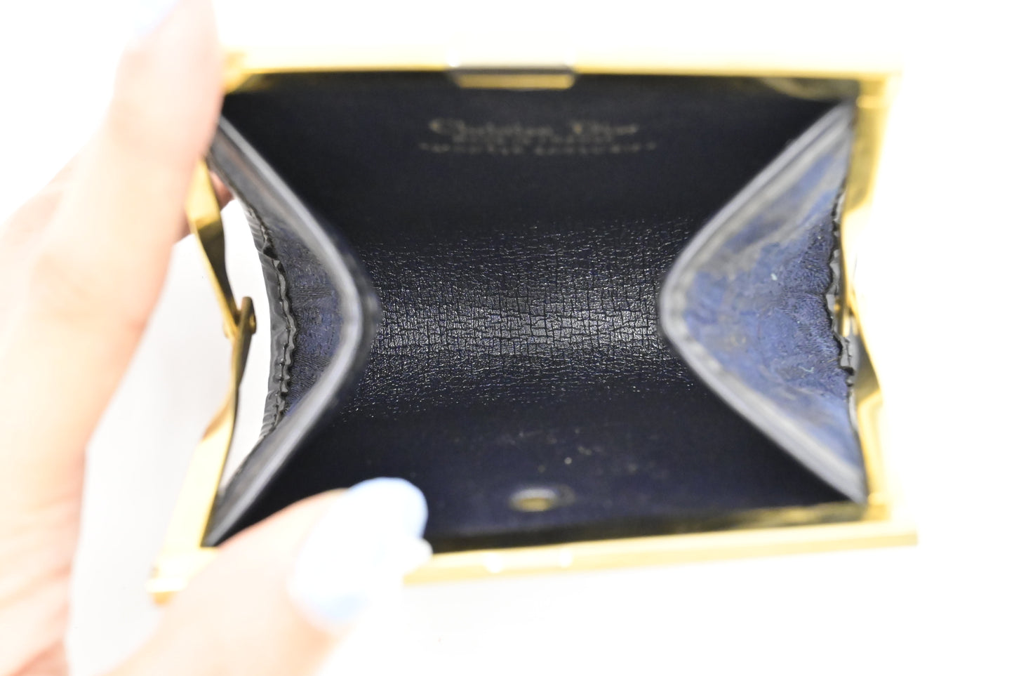 Dior Coin Case in Blue Oblique Canvas