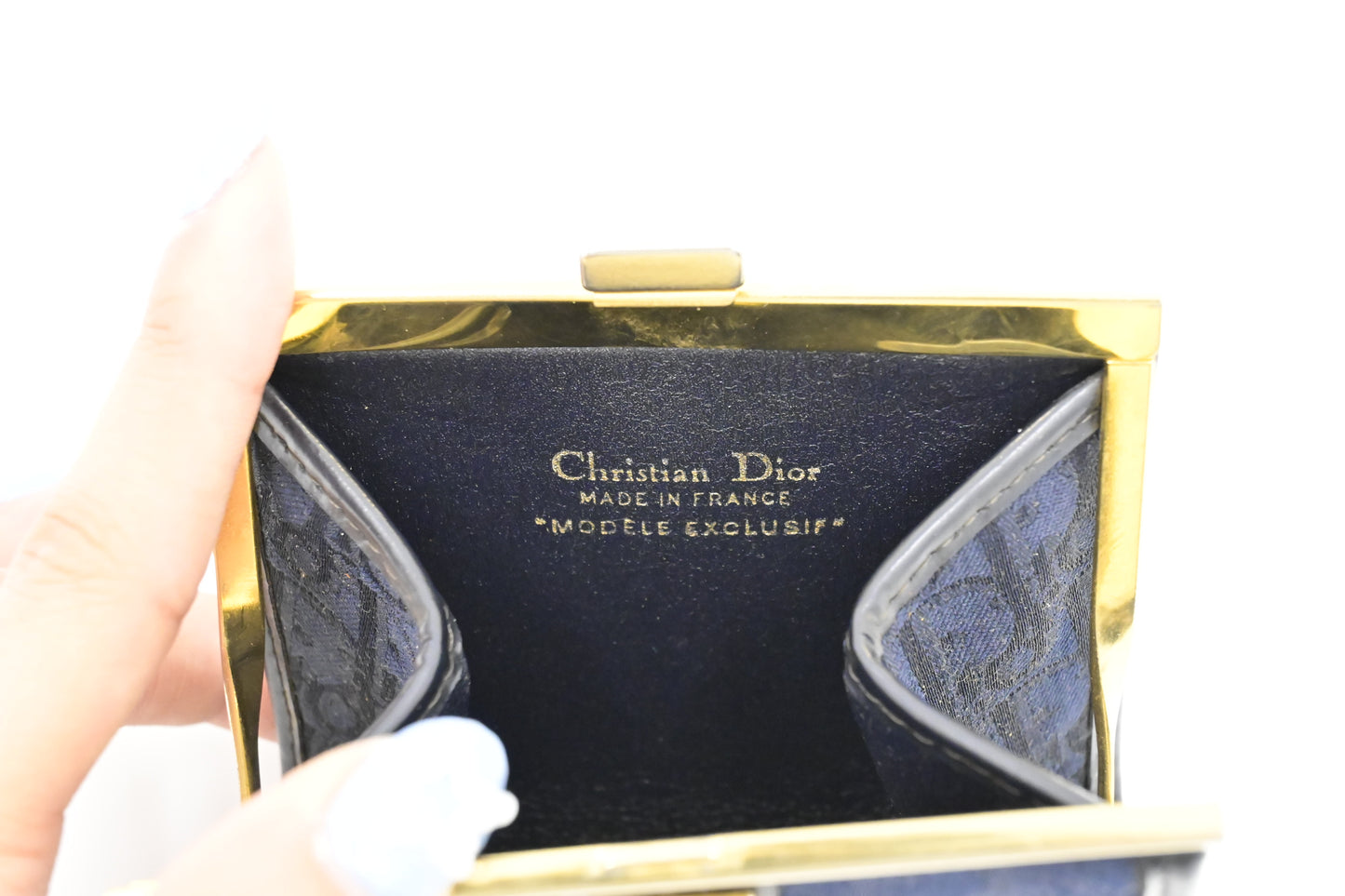 Dior Coin Case in Blue Oblique Canvas