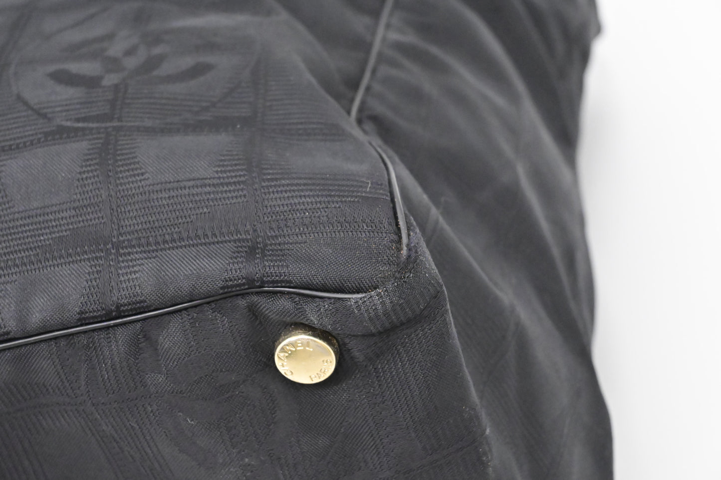Chanel New Travel Line Tote in Black Canvas