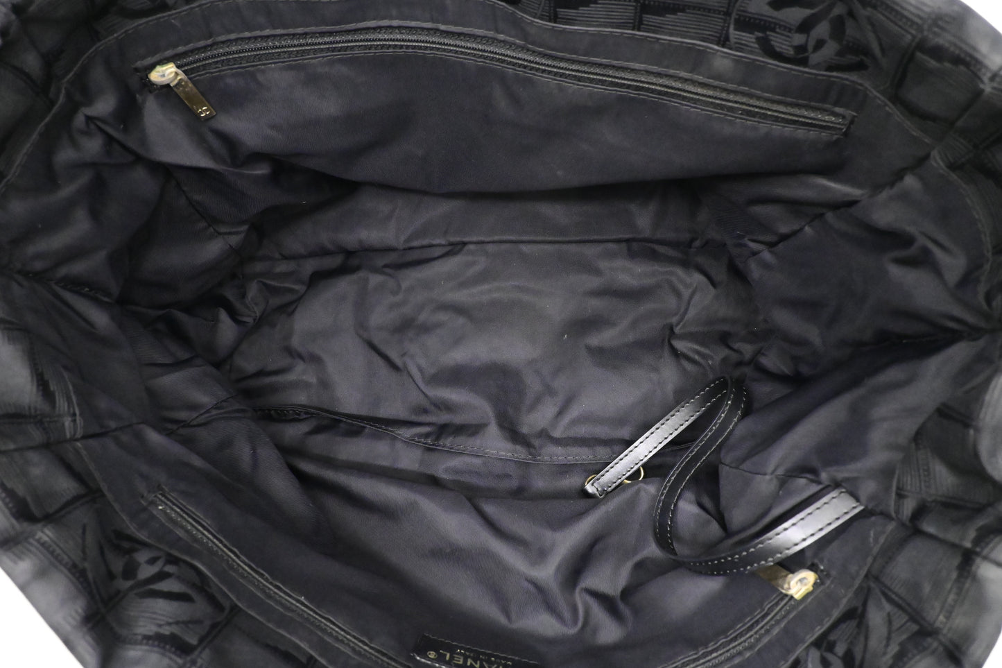 Chanel New Travel Line Tote in Black Canvas