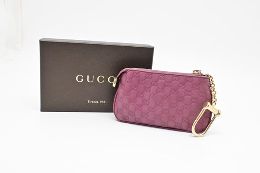 Gucci Key Case in Pink Microguccissima Leather