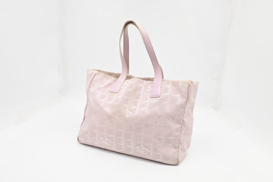 Chanel New Travel Line Tote in Pink Canvas