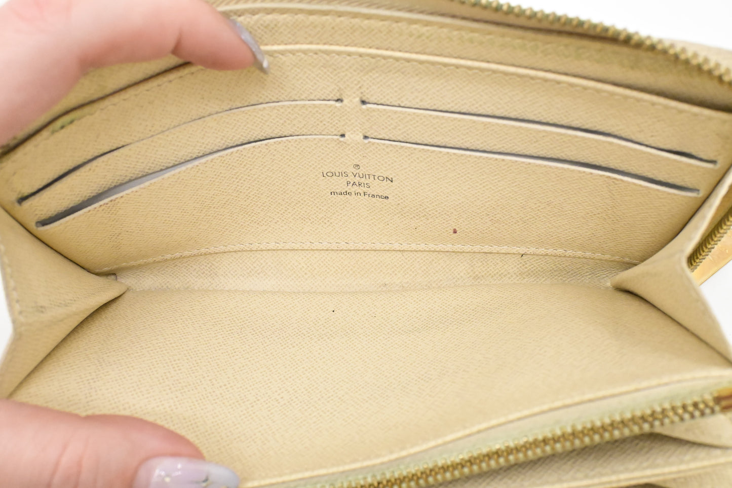 Louis Vuitton Long Zippy Wallet in Damier Azur Canvas