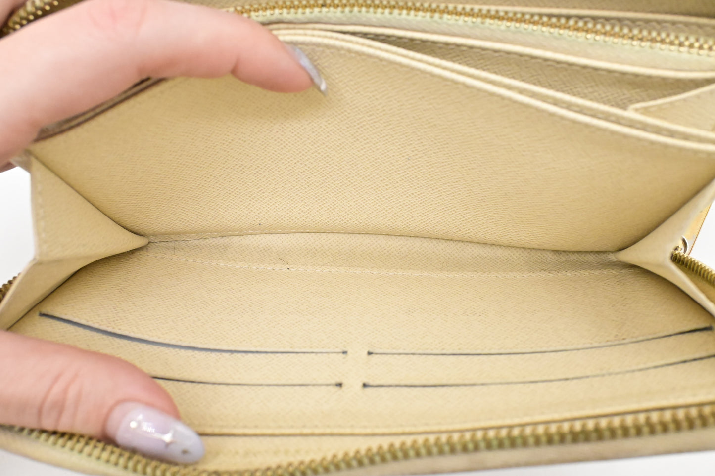Louis Vuitton Long Zippy Wallet in Damier Azur Canvas
