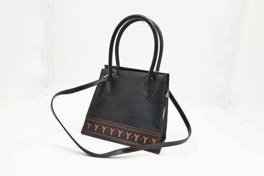 YSL Saint Laurent 2-Way Bag in Black Leather