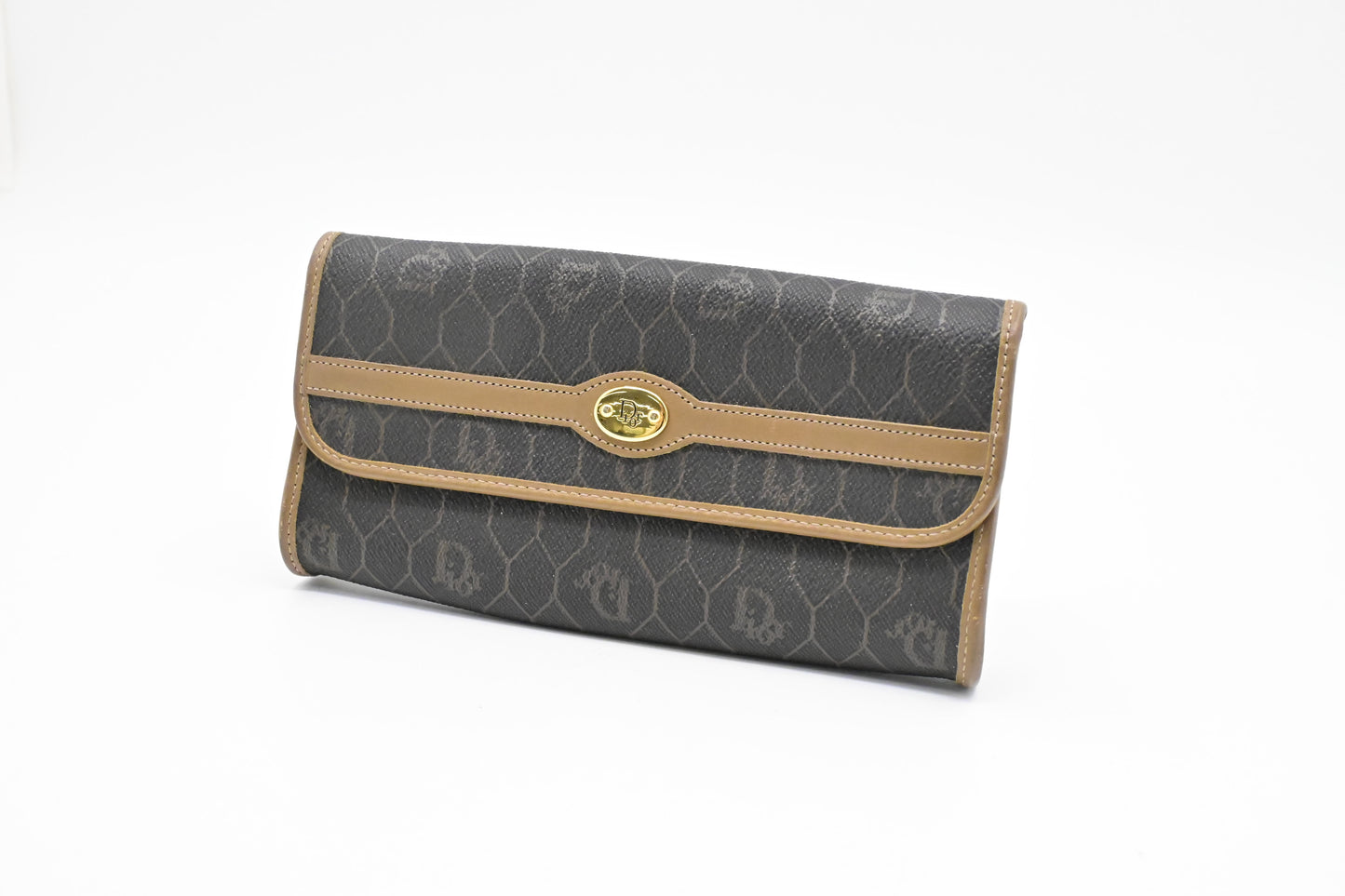Dior Wallet in Black Honeycomb Canvas
