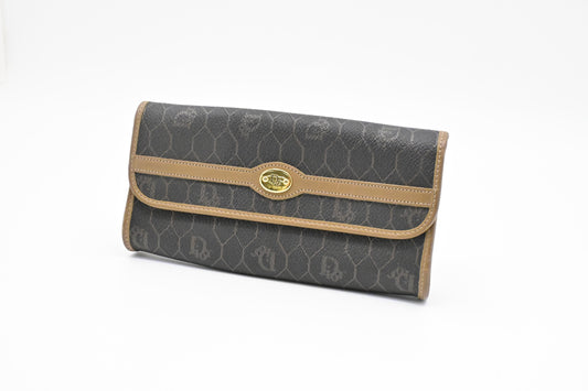 Dior Wallet in Black Honeycomb Canvas