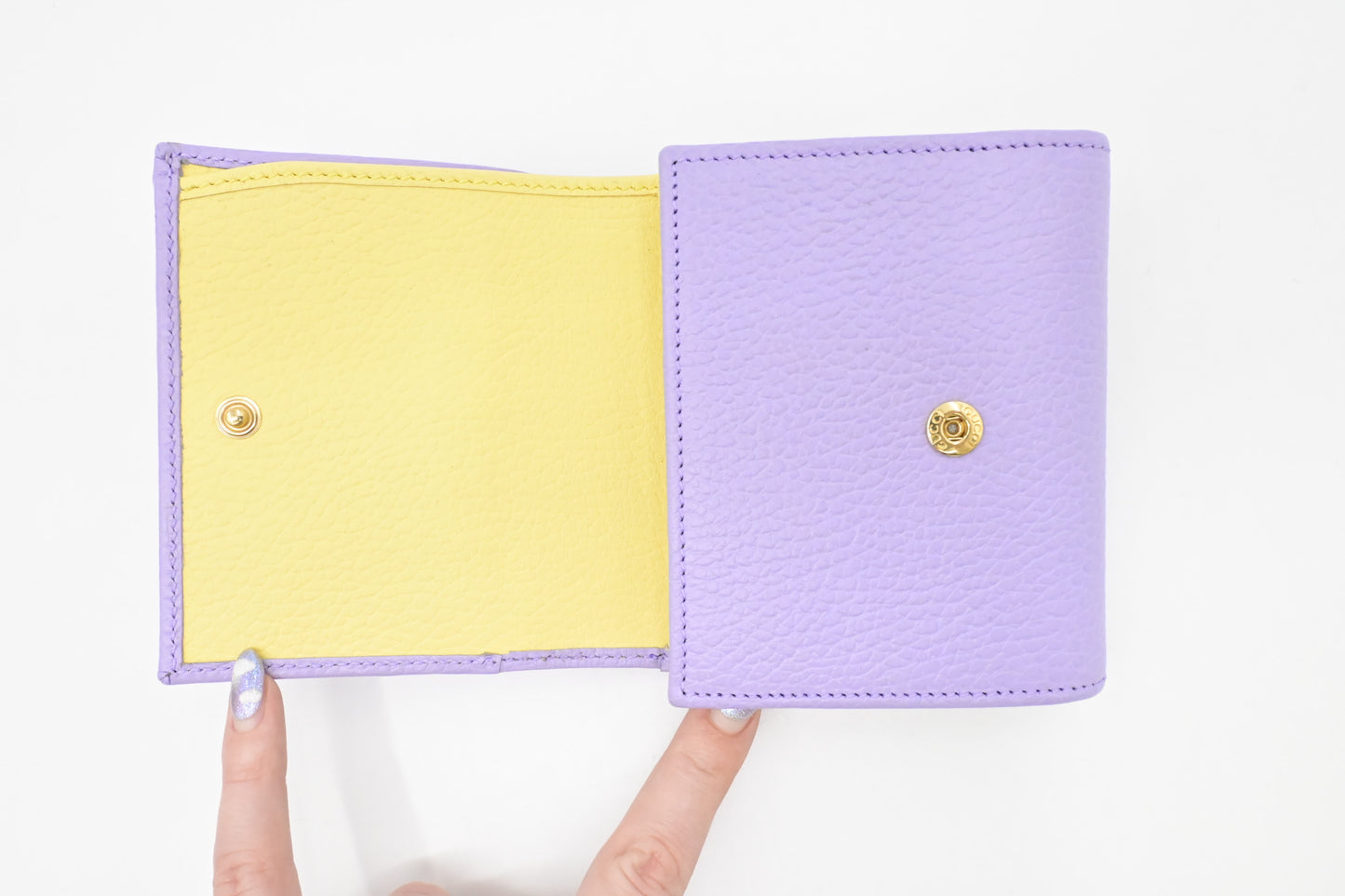 Gucci Double G Medium Wallet in Lilac Leather