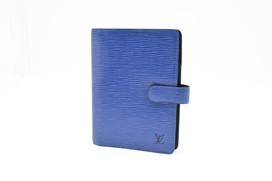 Louis Vuitton Agenda MM in Epi Blue Leather