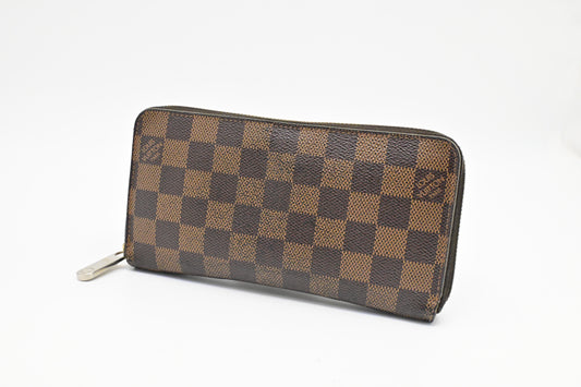 Louis Vuitton Long Zippy Wallet in Damier Ebene Canvas