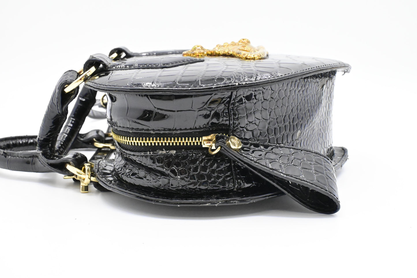 Vivienne Westwood Chancery Heart in Black Leather